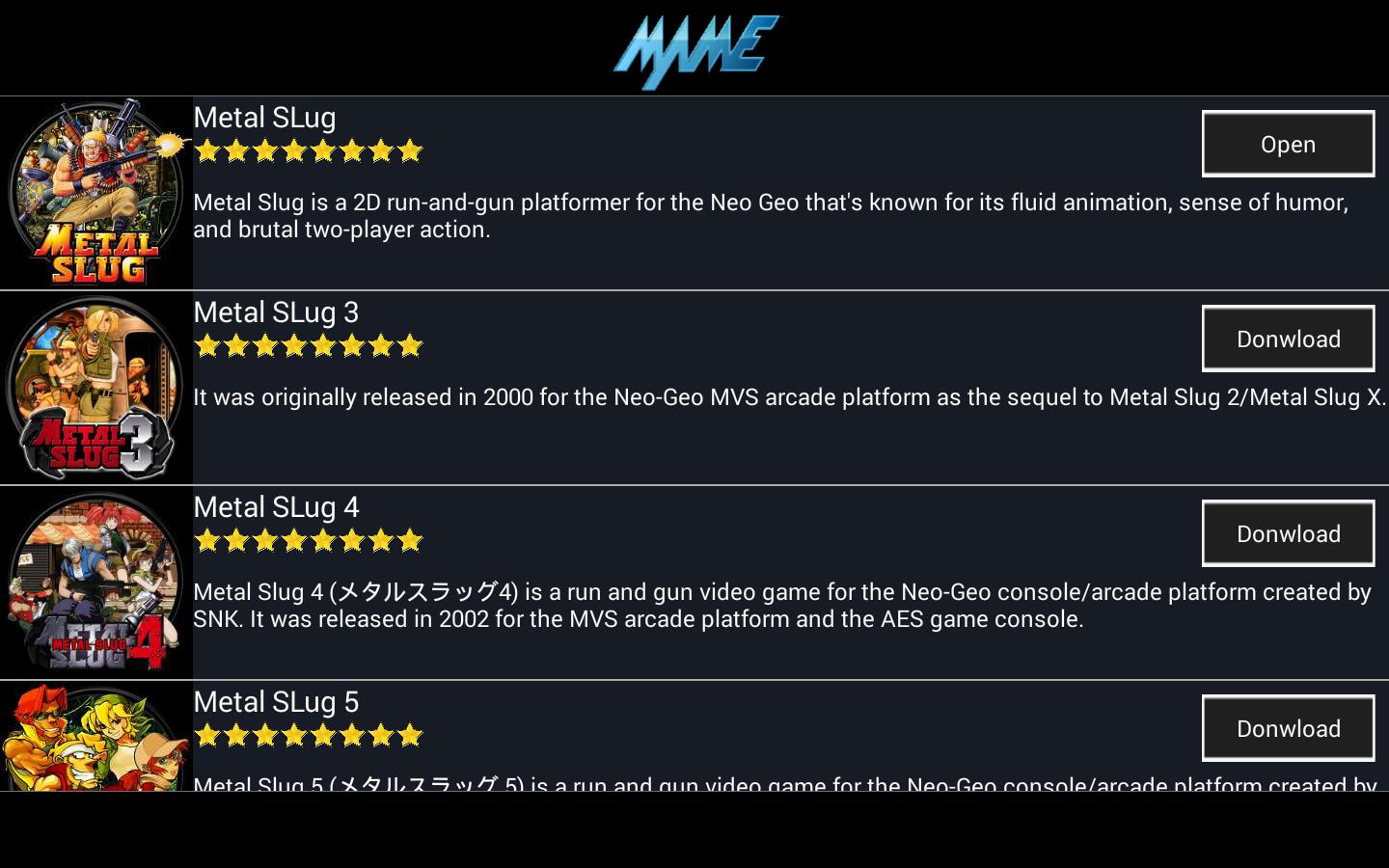 Android 用の Metal Slug Series Arcade Classic Mame Emulator Apk をダウンロード