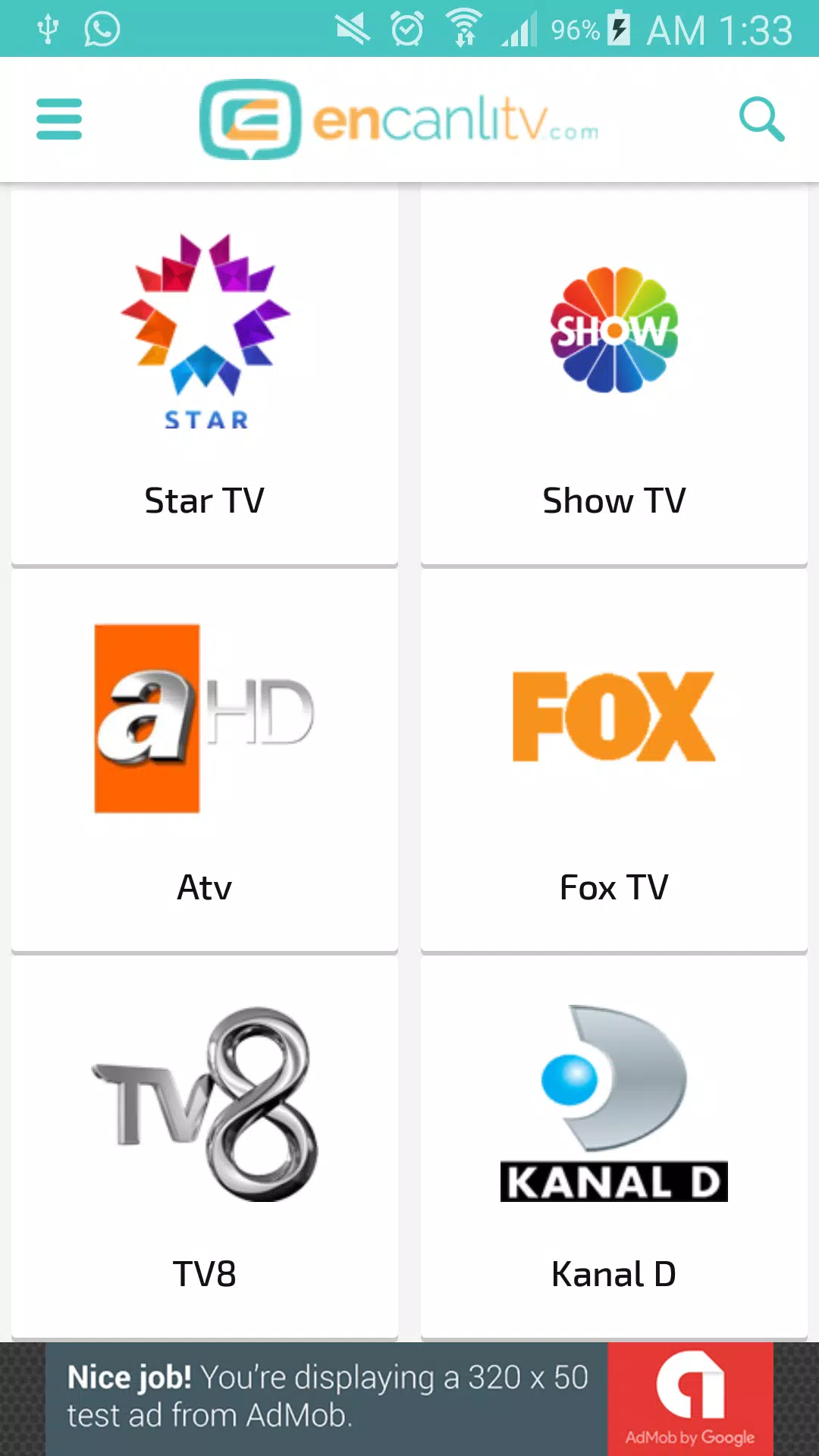 Android İndirme için En Canlı TV APK