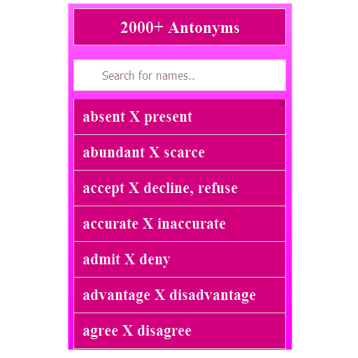 Antonyms