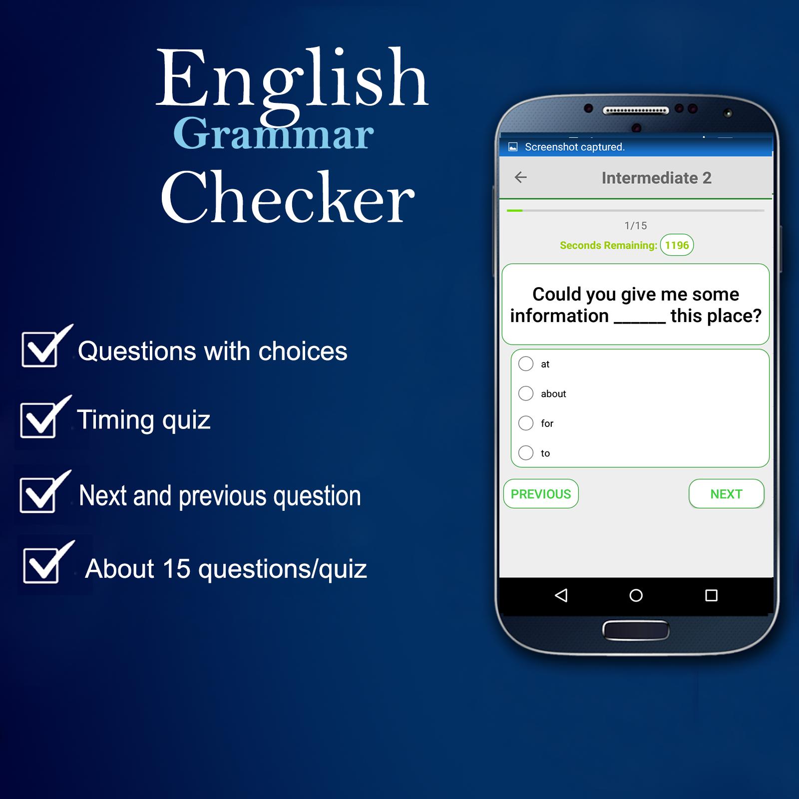Checking test 3. Grammar check. Grammar Checker. English Grammar Test Android. English Grammar Test Android logo e.