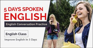 Spoken English Classes App 5 Days - Pronunciation पोस्टर