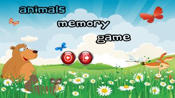 animals memory game poster