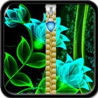 Glow Blume Zipper Lock Screen Zeichen