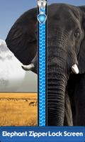 Elephant Zipper Lock Screen poster