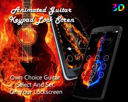 Guitar Keypad Lock Screen plakat
