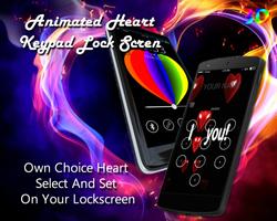 Heart Keypad Lock Screen Affiche