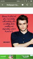 Daniel Radcliffe Wallpaper Quotes HD اسکرین شاٹ 1