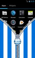 Greece Flag Zipper Lock Screen ảnh chụp màn hình 3