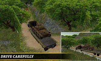 Army Tank 3D Transporter Truck Affiche