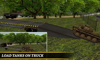Army Tank 3D Transporter Truck syot layar 3