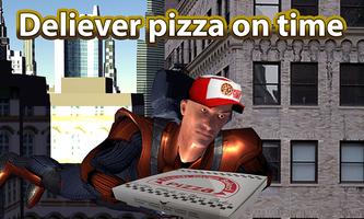 Entrega pizza hombre volador Poster