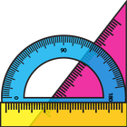 Règle et rapporteurs icône