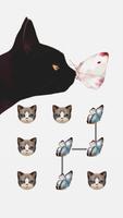 Schmetterling Katze Applock Plakat