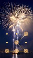 Feuerwerk Thema für Applock Plakat