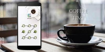 Tema del tiempo del café para Applock captura de pantalla 3