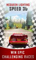 Lightning Speed McQueen Racing 3D poster