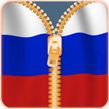 Russia Flag Zipper Screenlock ikon
