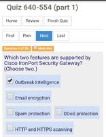 1 Schermata Quiz CCNA Security