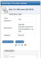 Quiz: Knowledge For Oracle screenshot 1