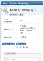 Quiz: Knowledge For Oracle capture d'écran 1