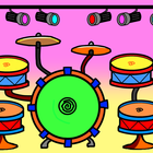 Cartoon Drums Zeichen