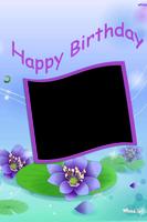 Happy Birthday Photo Frame Affiche