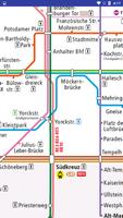 Berlin U-Bahn Straßenbahn Karte ポスター