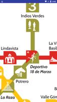 México ciudad metro carril Mapa plakat