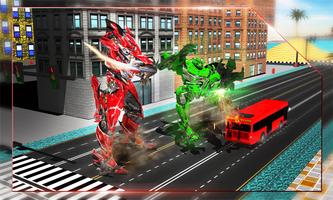 Futuristic Robot Battle 3d постер