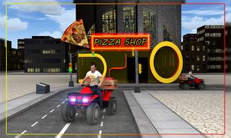 Pizza Delivery Bike Affiche