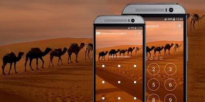 Camel In Desert App Lock Theme Affiche