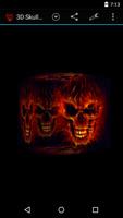 3D Skulls on fire Wallpaper اسکرین شاٹ 1