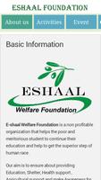 Eshaal Foundation screenshot 1