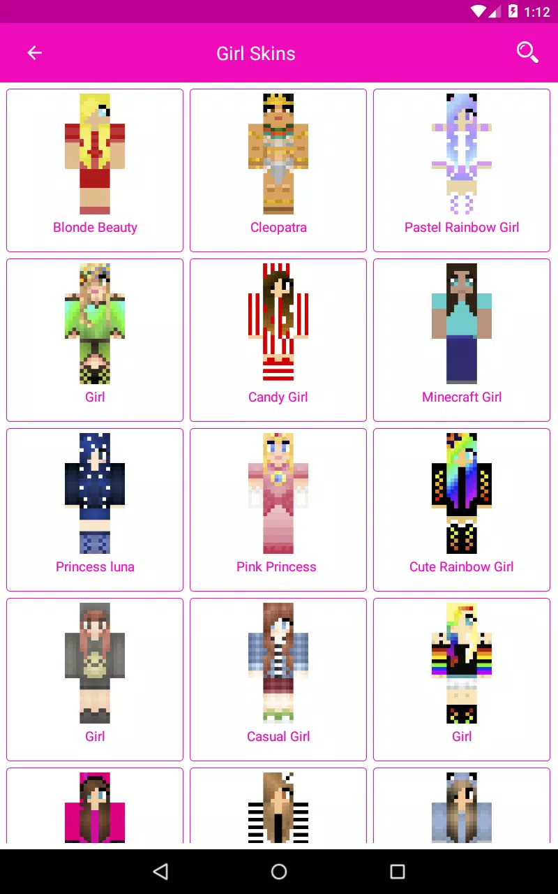 Minecraft Girl Skins Names