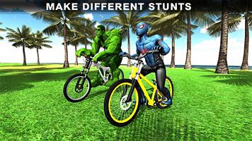 Offroad Superhero spider Bicycle: Downhill BMX Cartaz