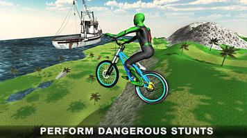 Offroad Superhero spider Bicycle: Downhill BMX imagem de tela 1