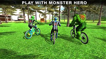 Offroad Superhero spider Bicycle: Downhill BMX imagem de tela 2