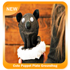 Cute Puppet Plate Groundhog simgesi