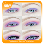 Cool Gothic Makeup Step by Step simgesi