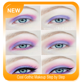 Cool Gothic Makeup Step by Step icône