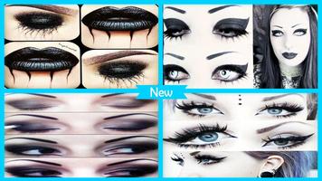 Poster Cool Gothic Makeup Step by Step