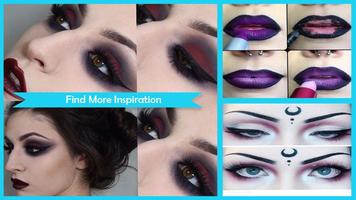 Cool Gothic Makeup Step by Step ภาพหน้าจอ 1