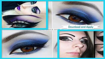 Cool Gothic Makeup Step by Step capture d'écran 2