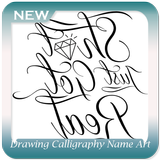 Drawing Calligraphy Name Art icône