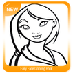 Easy Face Coloring Book