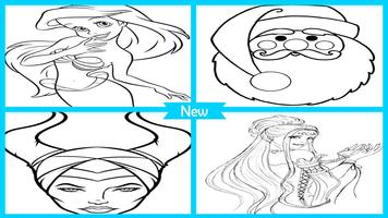 Easy Face Coloring Book পোস্টার