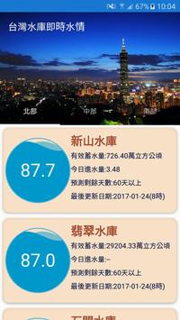 台灣水庫即時水情 截图 1