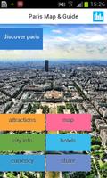 Poster Parigi mappa offline, guida