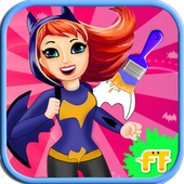 Download Super Hero Girl Coloring Game 