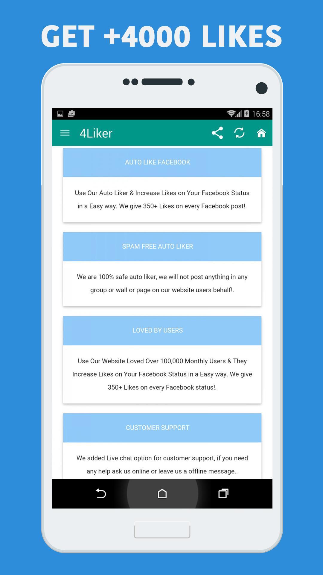 TÉLÉCHARGER 4LIKER POUR ANDROID ANDROID TÉLÉCHARGER 4LIKER POUR